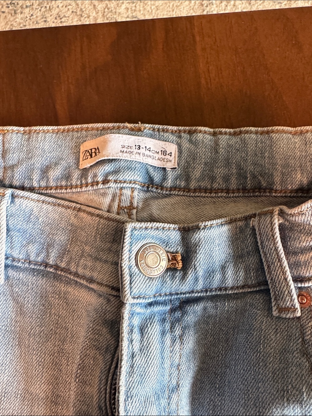 Zara Light Blue Flared Girls Jeans - Picture 3 of 8